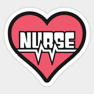 Heart & Heartbeat – Cute Nurse Design Sticker